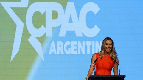 Lara Trump en el cnclave ultraderechista convocado en Argentina.