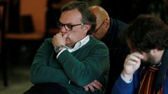 �ngel Garc�a Vidal, coordinador del rescate y delegado del Colegio de Ingenieros de Caminos de M�laga, no pudo contener la emoci�n durante la rueda de prensa que dio ayer el delegado del Gobierno en Andaluc�a, Alfonso Rodr�guez G�mez de Cel�s