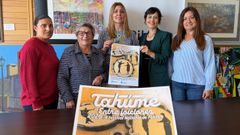 La concejala Ana Barreiro estuvo acompa�ada en la presentaci�n por�la presidenta de Tah�me, Manuela Ayaso, y las vocales de la directiva Vanesa Lago, Mar�a Jos� N��ez y Lu�sa Pinazas.