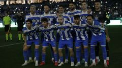 El once inicial del Deportivo ante el Granada. 