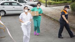 Preparativos para un cribado en Coristanco, esta pasada semana 