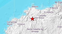 Mapa publicado por el Instituto Geogr�fico Nacional con el epicentro del terremoto