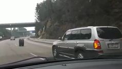 Rodando camino a Porri�o sin el resto del�veh�culo