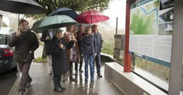 Uno de los nuevos paneles instalados en las parroquias del municipio de Lugo. 