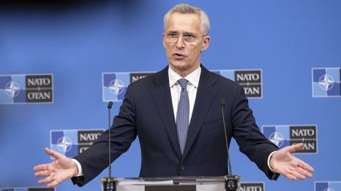 El secretario general de la OTAN, Jens Stoltenberg, hoy en Bruselas.