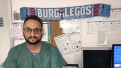 �scar P�ez, en el hospital donde trabaja