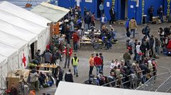 Refugiados procedentes de Eslovenia llegan a Kufstein, en Austria