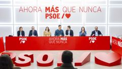 Reuni�n de la ejecutiva del PSOE el lunes pasado, presidida por Pedro S�nchez.