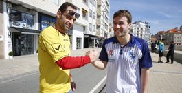 Suso Bea y Alfonso fueron compa�eros de equipo y tambi�n rivales como jugadores del Portonovo y del Xuvent� de Sanxenxo . 