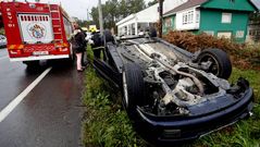 Imagen del veh�culo que volc�.