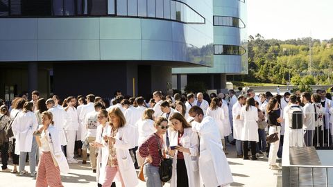 El acuerdo del 2023 se produjo tras una huelga mdica, en la foto profesionales del lvaro Cunqueiro