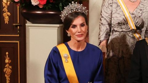 Letizia, en un banquete de Estado en Ámsterdam en abril del 2024