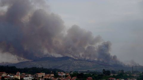 Incendio este a�o en el monte Galleiro.