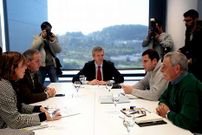 Rueda se entrevist� con representantes municipales en Pontevedra.