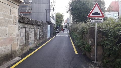 R�a da Torre , en Pontevedra, una vez rematadas las obras de rehabilitaci�n integral