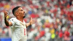 Ounahi celebra uno de sus dos goles a Canad�.