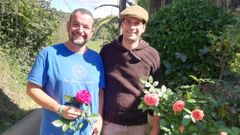 Por la izquierda, Germ�n Montoya y Mario Gigerl, propietarios de La Flor del Agua