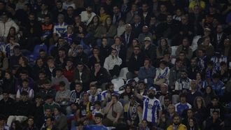 La afici�n del D�por, durante un partido en Abanca Riazor.