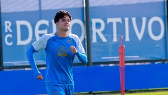 No&eacute; Carrillo, en el entrenamiento del mi&eacute;rcoles