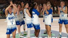 Las jugadoras celebran la victoria del Baxi en su regreso a la �lite.