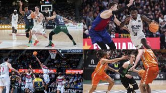 Montaje con los cruces de la Copa del Rey 2026 de baloncesto que se disputar&aacute; en Valencia del 19 al 22 de febrero.