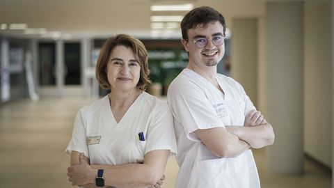 Carmen y Martn, en el Hospital de Ourense