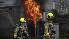 Imagen de archivo de un operativo de los bomberos de Santiago