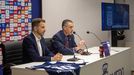 Agustn Lleida y Martn Pelez, en el Carlos Tartiere