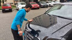 Uno de los veh�culos da�ados