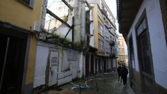 Zona en la que cayeron los cascotes. 