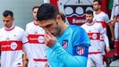 V�ctor Ruiz, capit�n en un partido de este a�o con el Atl�tico B