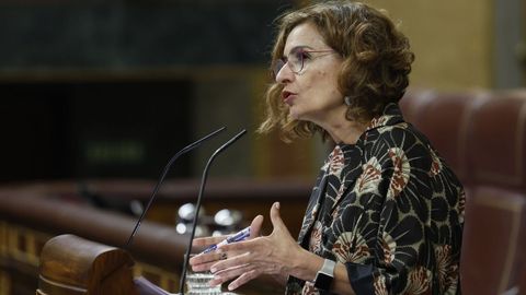 La vicepresidenta primera del Gobierno y ministra de Hacienda, Mara Jess Montero, en el Congreso, en una imagen de archivo.