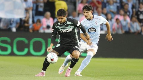 El jugador del Celta Yoel Lago, durante el �ltimo partido frente al Betis.