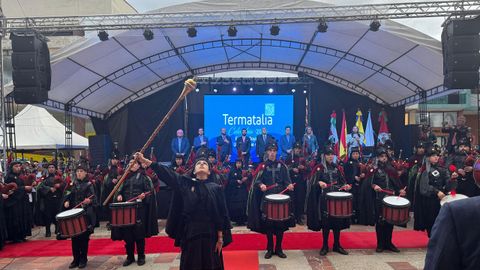 Actuacin en Paipa de la Real Banda de Gaitas de la Diputacin de Ourense