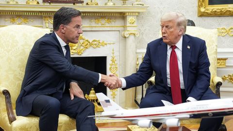 Mark Rutte y Donald Trump en la Casa Blanca.