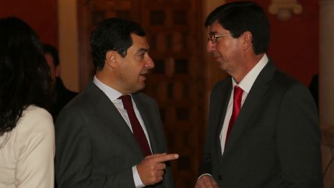Juan Manuel Romero (PP) y Juan Mar�n (Ciudadanos), en una imagen de archivo