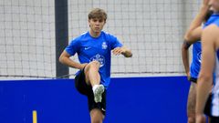 Lorenzo Amatucci, durante un entrenamiento en el D�por Training Center.