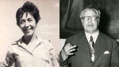 Retratos de Aurora Bern�rdez e de Francisco Fern�ndez del Riego.