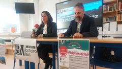 Marta Gir�ldez y Luis Camilo Fern�ndez durante la rueda de prensa ofrecida hoy para presentar los actos del 50 aniversario del colegio