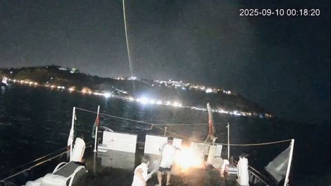 La Global Sumud Flotilla denuncia un segundo ataque con dron contra una de sus embarcaciones