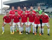 Formaci�n inicial del Noia ayer en Baltar, donde disput� el primer partido de la eliminatoria de ascenso.