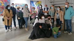 Participantes en el encuentro de postcrossing en Corme 