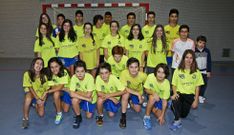 Los integrantes del Vitaldent Pontevedra entrenan en el Liceo Casino, en A Caeira. 