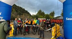 El momento de la salida de la ruta BTT