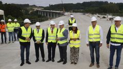 El Secretario de Estado de Transportes y Movilidad Sostenible, Jos Antonio Santano,, visita el estribo oeste del viaducto de Pambre de la A-54