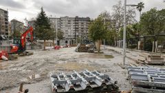 Imagen de las obras que se ejecutan en ese espacio verde