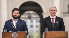 Gabriel Boric, junto al presidente electo de Chile, Jos� Antonio Kast.