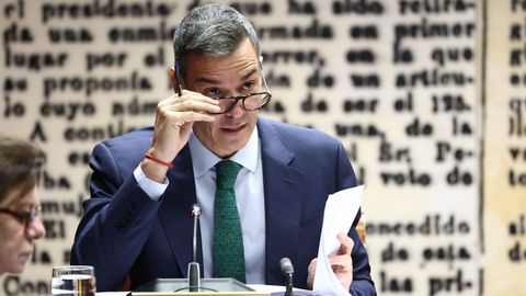 Sánchez, respondiendo a las preguntas de UPN en la comisión Koldo del Senado