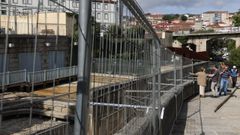 Las obras de la piscina de As Burgas, en una foto de archivo.