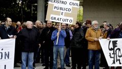 Protesta de los funcionarios del juzgado de Vigo